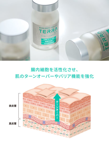 TERRA(テラ)　次世代腸活エイジングケアサプリメント 特許成分 植物性乳酸菌OS-1010配合